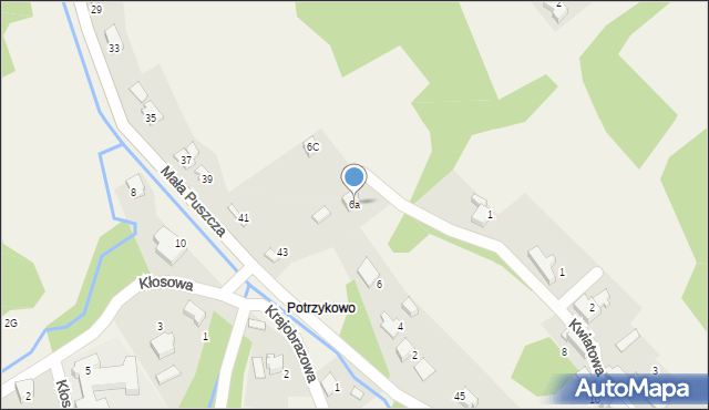 Porąbka, Kwiatowa, 6a, mapa Porąbka