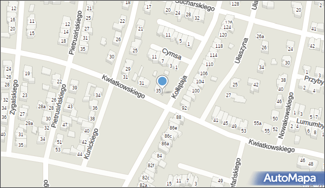 Poznań, Kwiatkowskiego Eugeniusza, 37, mapa Poznania