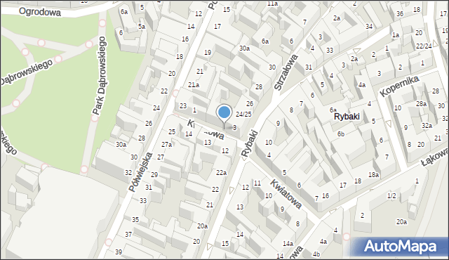 Poznań, Kwiatowa, 32, mapa Poznania