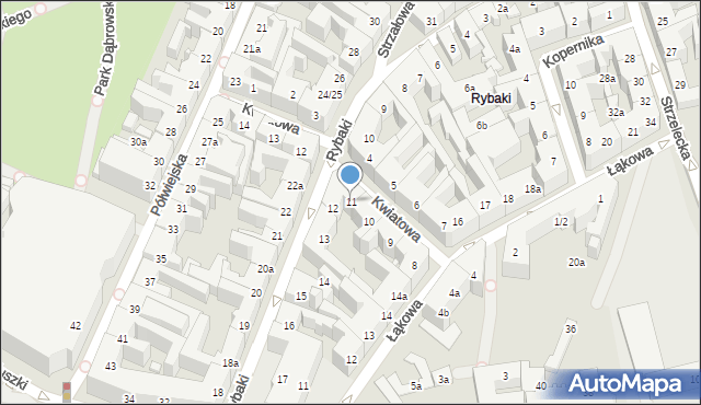 Poznań, Kwiatowa, 11, mapa Poznania