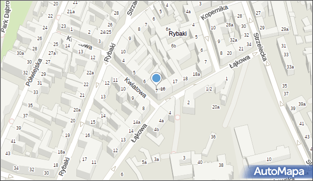 Poznań, Kwiatowa, 7, mapa Poznania