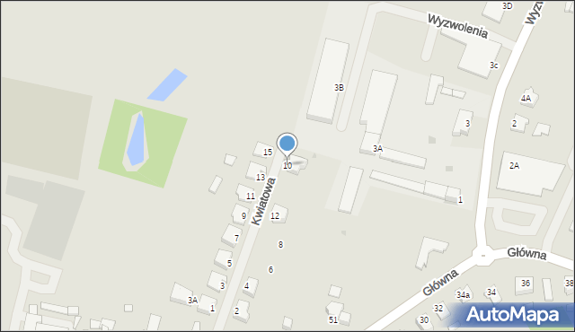 Pruszcz, Kwiatowa, 10, mapa Pruszcz