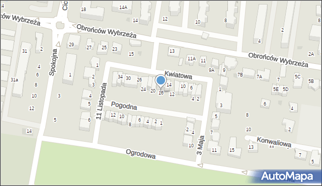 Pruszcz Gdański, Kwiatowa, 16, mapa Pruszcz Gdański