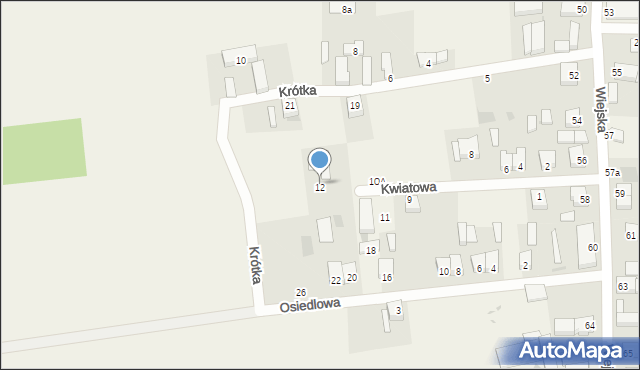 Przybyszewo, Kwiatowa, 12, mapa Przybyszewo