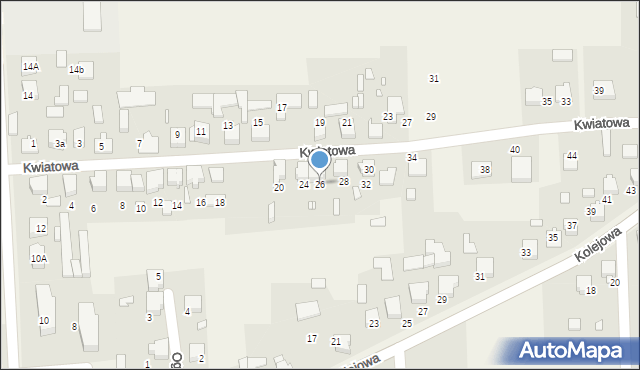 Przystajń, Kwiatowa, 26, mapa Przystajń