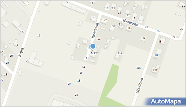 Pysznica, Kwiatowa, 24A, mapa Pysznica