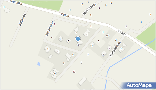 Radzewice, Kwiatowa, 6, mapa Radzewice