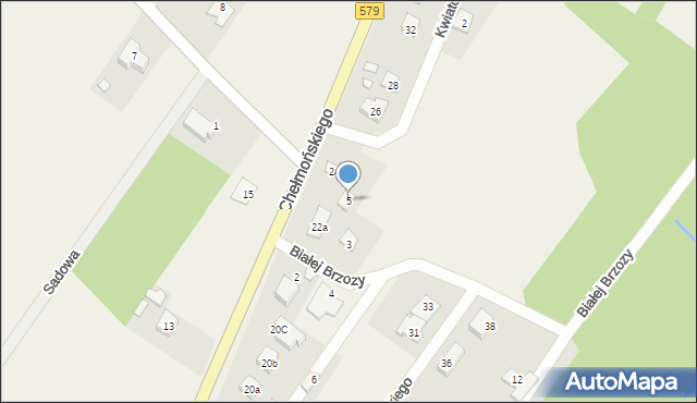 Radziejowice, Kwiatowa, 5, mapa Radziejowice