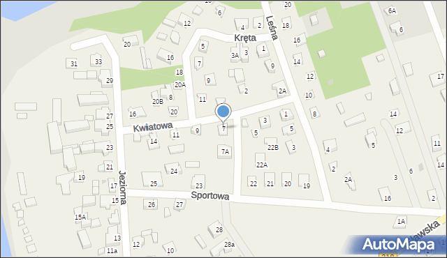 Radzyń, Kwiatowa, 7, mapa Radzyń