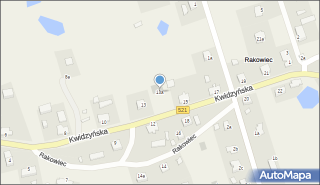 Rakowiec, Kwidzyńska, 13a, mapa Rakowiec