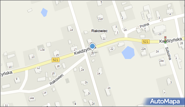 Rakowiec, Kwidzyńska, 20, mapa Rakowiec