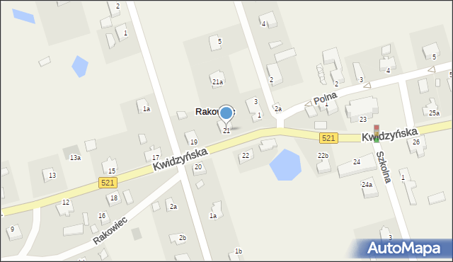 Rakowiec, Kwidzyńska, 21, mapa Rakowiec