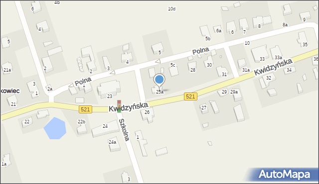 Rakowiec, Kwidzyńska, 25a, mapa Rakowiec