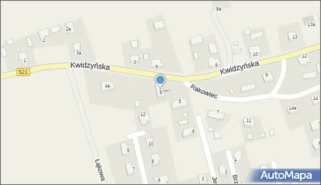 Rakowiec, Kwidzyńska, 4, mapa Rakowiec