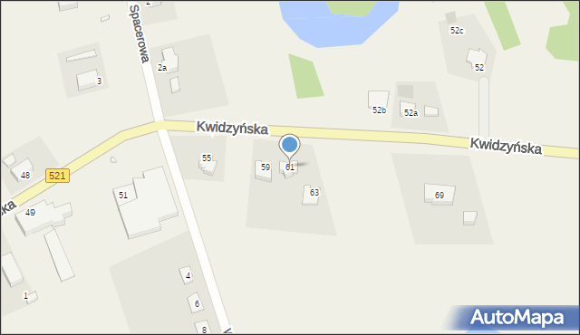 Rakowiec, Kwidzyńska, 61, mapa Rakowiec