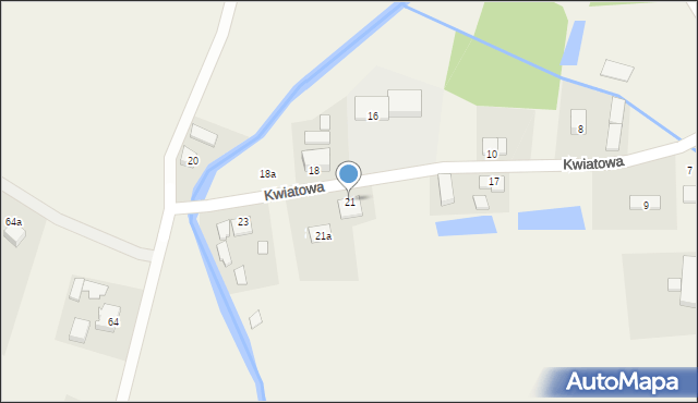 Rozpędziny, Kwiatowa, 21, mapa Rozpędziny