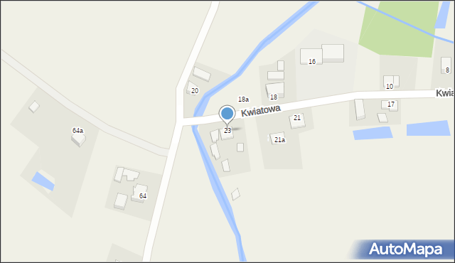 Rozpędziny, Kwiatowa, 23, mapa Rozpędziny