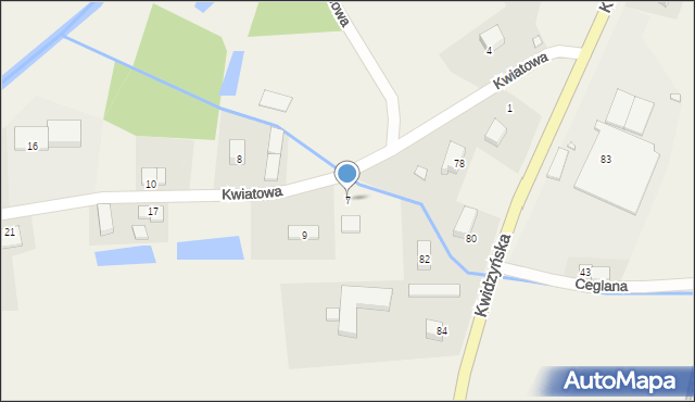 Rozpędziny, Kwiatowa, 7, mapa Rozpędziny