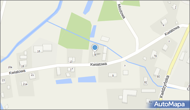 Rozpędziny, Kwiatowa, 8, mapa Rozpędziny