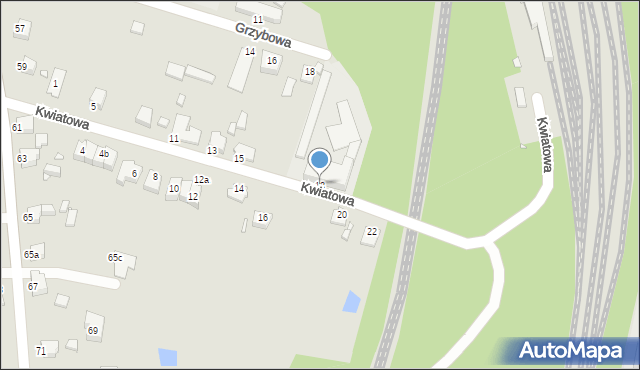 Rybnik, Kwiatowa, 18, mapa Rybnika