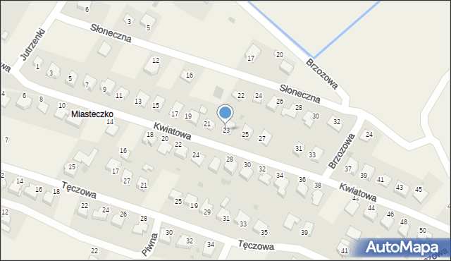 Ryczów, Kwiatowa, 23, mapa Ryczów