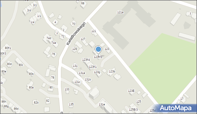 Rzeszów, Kwiatkowskiego Eugeniusza, 123h/1, mapa Rzeszów