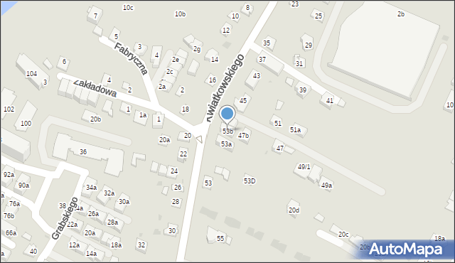 Rzeszów, Kwiatkowskiego Eugeniusza, 53b, mapa Rzeszów