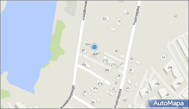 Rzeszów, Kwiatkowskiego Eugeniusza, 65A, mapa Rzeszów