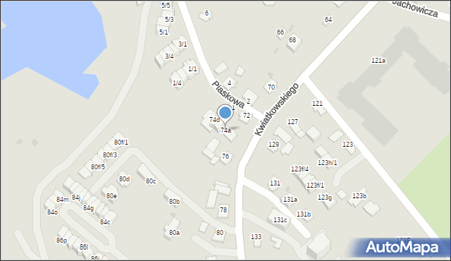 Rzeszów, Kwiatkowskiego Eugeniusza, 74a, mapa Rzeszów