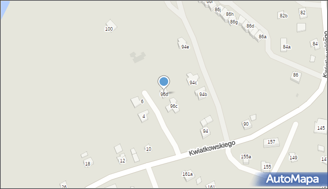 Rzeszów, Kwiatkowskiego Eugeniusza, 96d, mapa Rzeszów