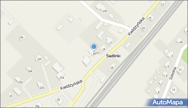 Sadlinki, Kwidzyńska, 20, mapa Sadlinki