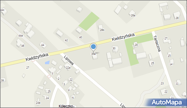 Sadlinki, Kwidzyńska, 30a, mapa Sadlinki