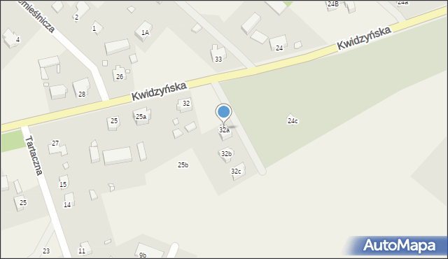 Sadlinki, Kwidzyńska, 32a, mapa Sadlinki