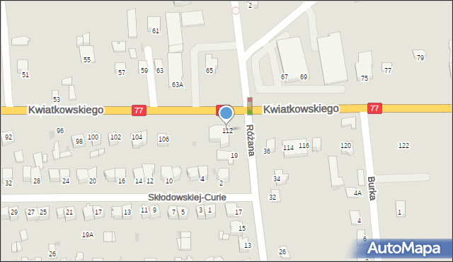 Sandomierz, Kwiatkowskiego Eugeniusza, 112, mapa Sandomierza