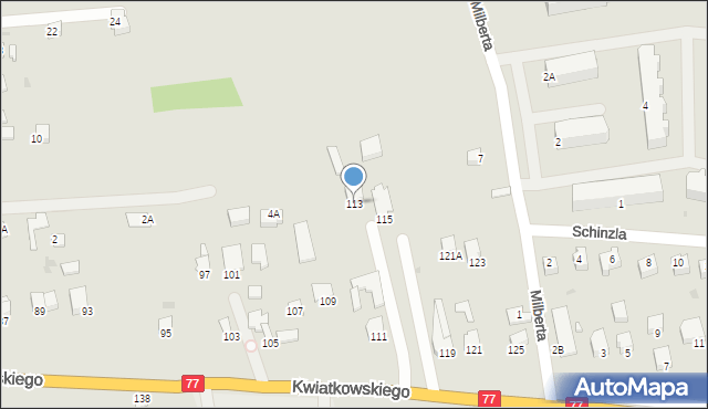 Sandomierz, Kwiatkowskiego Eugeniusza, 113, mapa Sandomierza