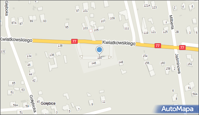 Sandomierz, Kwiatkowskiego Eugeniusza, 140, mapa Sandomierza