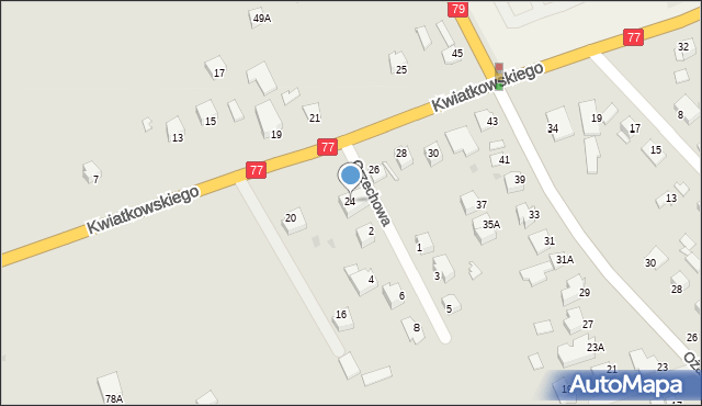 Sandomierz, Kwiatkowskiego Eugeniusza, 24, mapa Sandomierza