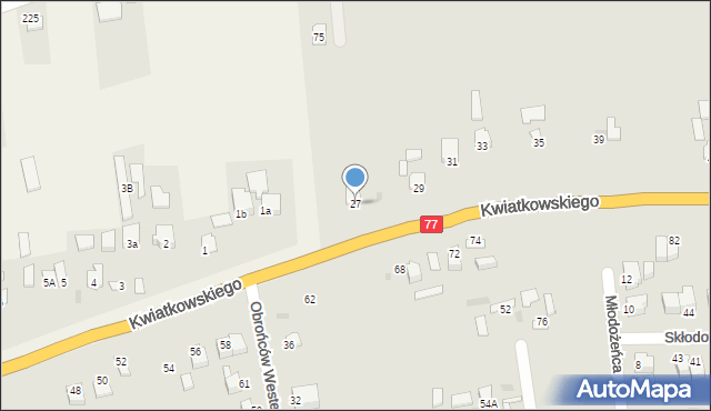 Sandomierz, Kwiatkowskiego Eugeniusza, 27, mapa Sandomierza