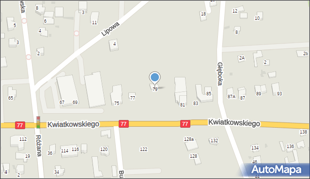 Sandomierz, Kwiatkowskiego Eugeniusza, 79, mapa Sandomierza