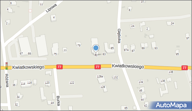 Sandomierz, Kwiatkowskiego Eugeniusza, 81, mapa Sandomierza