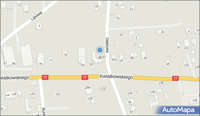 Sandomierz, Kwiatkowskiego Eugeniusza, 85, mapa Sandomierza