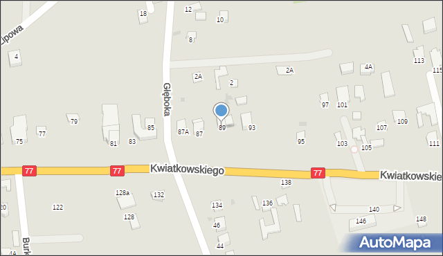 Sandomierz, Kwiatkowskiego Eugeniusza, 89, mapa Sandomierza