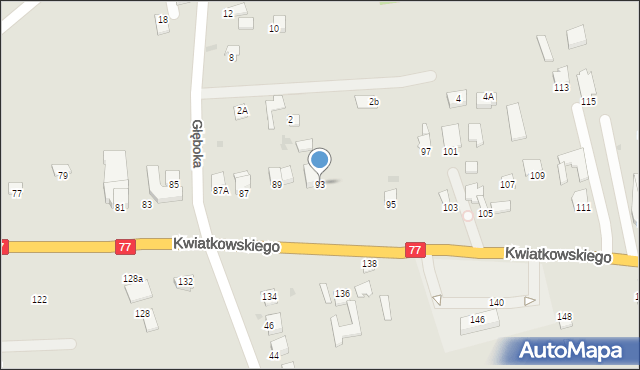 Sandomierz, Kwiatkowskiego Eugeniusza, 93, mapa Sandomierza