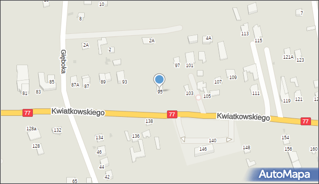 Sandomierz, Kwiatkowskiego Eugeniusza, 95, mapa Sandomierza