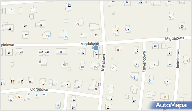 Siemianice, Kwiatowa, 17, mapa Siemianice