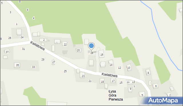 Siepraw, Kwiatowa, 18, mapa Siepraw