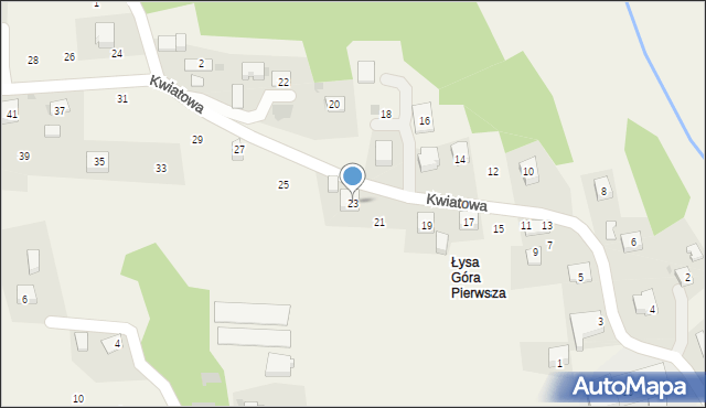 Siepraw, Kwiatowa, 23, mapa Siepraw