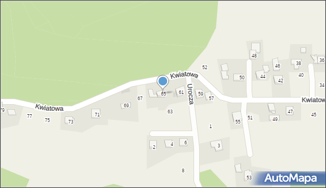 Siepraw, Kwiatowa, 65, mapa Siepraw