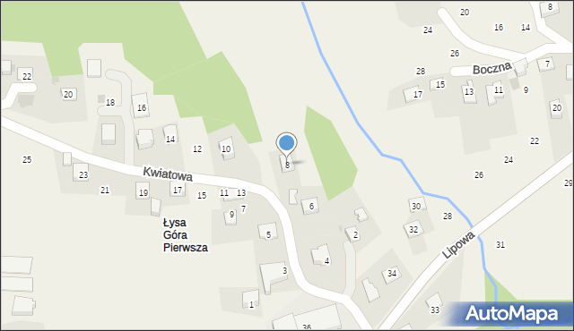 Siepraw, Kwiatowa, 8, mapa Siepraw