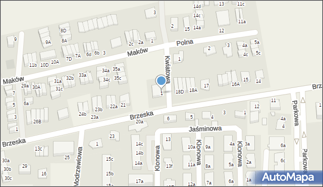 Skarbimierz-Osiedle, Kwiatowa, 1, mapa Skarbimierz-Osiedle